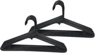 🧺 lightweight tubular adult cloth hanger set - pack of 16, black plastic logo