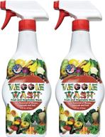 🥦 veggie wash fruit & vegetable wash: 16-fluid ounce, pack of 2 - effective cleaning solution for produce logo