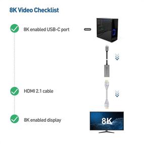 img 1 attached to 🔌 Cable Matters 48Gbps USB C to HDMI Adapter: 4K 120Hz & 8K HDR Support - Thunderbolt 3/4 Compatible - Mac Compatible: 4K@60Hz
