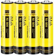 🔋 imah aaa rechargeable batteries 1.2v 550mah ni-mh - 4-pack; compatible with panasonic cordless phone battery hhr-55aaabu hhr-75aaa/b, toys, outdoor solar lights logo