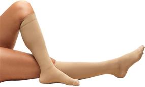 img 4 attached to 🧦 Truform Short Length Surgical Stockings: 18 mmHg Compression, Reduced Length, Closed Toe, Beige - Ideal for Men and Women in Medium Size