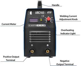 img 1 attached to 🔵 Плазменный резак ARC-160: Портативный сварочный аппарат с переменным напряжением, ЖК-экраном, инструментами и аксессуарами - самая новая модель 2021 года (синий)