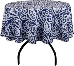 img 3 attached to 🌸 Elegant Lahome Damask Floral Pattern Tablecloth: Timeless Beauty for Your Dining Experience