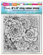 stampendous 6cr012 cling rubber succulents logo