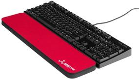 img 1 attached to 🔴 Grifiti Fat Wrist Pad 17 - Red, 4 x 17 x 0.75 Inch Wrist Rest for Standard and Mechanical Keyboards - Enhanced with New Materials