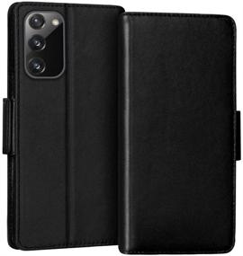 img 4 attached to 🔒 FYY Wallet Case for Samsung Galaxy Note 20 6.7", Genuine Leather RFID Blocking Flip Case with Kickstand Function and Card Slots, Black