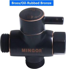 img 2 attached to 🚿 Universal 3-Way Bathroom Shower System Replacement Part - Brass Shower Arm Diverter Valve for Hand Held Showerhead and Fixed Spray Head, G 1/2 (Oil-Rubbed Bronze)