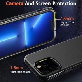 img 1 attached to 📱 Milomdoi Shockproof iPhone 13 Pro Case - Heavy Duty Military-Grade Cover - Matte Hard PC Back & Flexible Frame - Protective Phone Case 6.1 inch 5G 2021 - Black