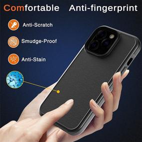 img 2 attached to 📱 Milomdoi Shockproof iPhone 13 Pro Case - Heavy Duty Military-Grade Cover - Matte Hard PC Back & Flexible Frame - Protective Phone Case 6.1 inch 5G 2021 - Black