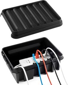 img 4 attached to 🧦 Black Large SOCKiTBOX – The Original Weatherproof Connection Box for Indoor & Outdoor Electrical Power Cord Enclosure – Ideal for Timers, Extension Cables, Reels, Transformers, Power Strips, Lights & Tools