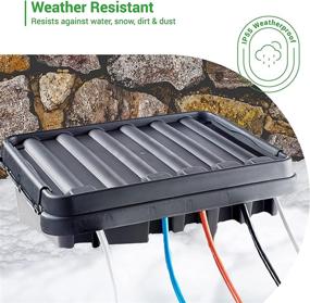 img 3 attached to 🧦 Black Large SOCKiTBOX – The Original Weatherproof Connection Box for Indoor & Outdoor Electrical Power Cord Enclosure – Ideal for Timers, Extension Cables, Reels, Transformers, Power Strips, Lights & Tools