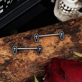 img 2 attached to Jewseen Barbell Piercing Jewelry Halloween Women's Jewelry and Body Jewelry