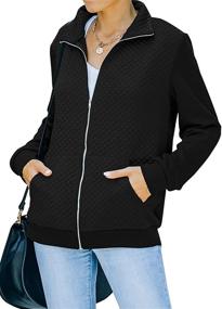 img 4 attached to 🧥 AMKOYAM Women's Quilted Lightweight Jackets - Clothing, Coats & Vests