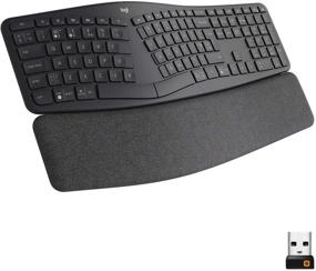 img 4 attached to 💻 Logitech Ergo K860: Беспроводная эргономичная клавиатура с подставкой для запястий | Разделенный макет для Windows/Mac | Беспроводное соединение по Bluetooth/USB