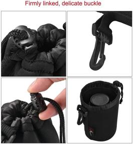 img 1 attached to 📷 XCSOURCE Neoprene Lens Pouch Set for DSLR Cameras: Sony Canon Nikon Pentax Olympus Panasonic Lens - Small, Medium, Large, Extra Large Sizes (Black)