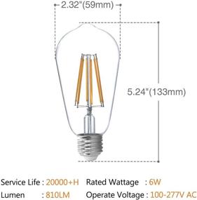 img 1 attached to 💡 Dimmable Vintage LED Bulb with Equivalent Brightness Filament