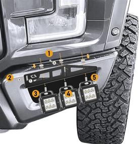 img 2 attached to Dasen LED Fog Work Light Pods & Front Bumper Mount Kit for 2017-2021 Ford SVT Raptor: Powerful 6x 24W Lights with Rocking Switch Wiring Kit