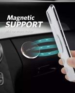 magnetic silver metal car cellphone holder - universal mobile phone mount stand logo