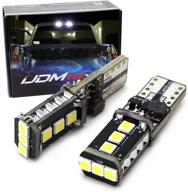 🔆 xenon white high power 9-smd 906 912 920 921 t15 led replacement bulbs - ijdmtoy (2 pack) compatible with truck 3rd/third brake lamp and cargo illumination lights logo