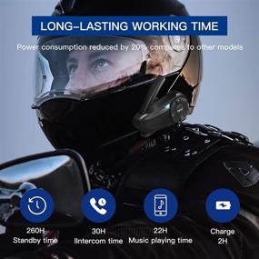 img 1 attached to 🎧 EJEAS Q7 Motorcycle Bluetooth Intercom: Advanced FM Radio & Noise Cancellation Communication System for Helmets - Up to 7 Riders, Waterproof & Immersive 3D Sound