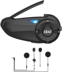 img 4 attached to 🎧 EJEAS Q7 Motorcycle Bluetooth Intercom: Advanced FM Radio & Noise Cancellation Communication System for Helmets - Up to 7 Riders, Waterproof & Immersive 3D Sound