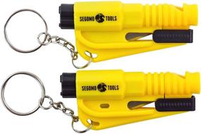 img 4 attached to 🔑 Segomo Tools EHKR2: Keychain Emergency Car Escape Tool – Glass Breaker & Seatbelt Cutter