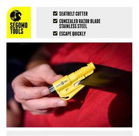 img 1 attached to 🔑 Segomo Tools EHKR2: Keychain Emergency Car Escape Tool – Glass Breaker & Seatbelt Cutter