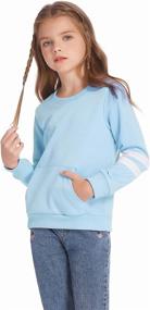 img 4 attached to 👧 Arshiner Sweatshirts for Girls: Stylish Tracksuit for Active Kids - Casual Sport Tops and Athletic Clothing