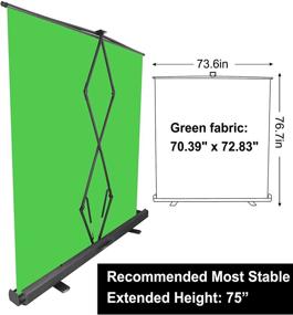 img 3 attached to 📸 FUDESY Collapsible Chromakey Panel: High-Quality Green Screen Backdrop for Photography, Video, Tiktok, and Live Games - Wrinkle Resistant Fabric, Auto-Locking Frame, 77x74in