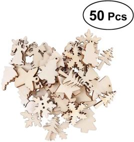 img 3 attached to 🎅 50-Pack of BESTOYARD Unfinished Wood Cutouts: Christmas Tree, Snowman, Snowflake, Star Wooden Xmas Gift Tags