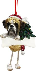 img 4 attached to Unique Dangling Legs Boxer Ornament: Hand Painted & Easily Personalized Christmas Decor