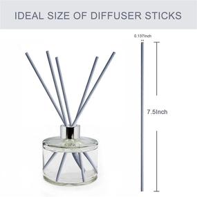 img 1 attached to HOSSIAN 50PCS Grey Reed Diffuser Sticks - 7.5Inch Fragrance Decor for Office and Home - Diffuser Oil Sticks Refill