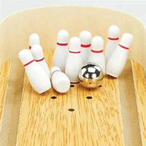 img 2 attached to 3 Otters Mini Wooden Tabletop Bowling Game Set - Desktop Bowling Alley, Home Bowling, Desk Toys - Ideal Stocking Stuffers
