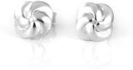 flat knot earrings sterling fashion logo