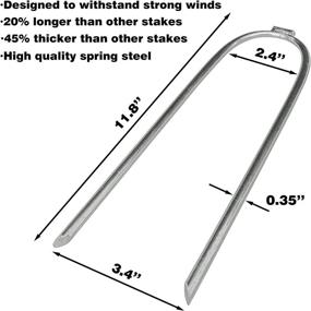 img 3 attached to 🛡️ ZhenT 4-Pack Jumbo 12’’x3.3’’x0.37" Outdoor Trampoline Safety Ground Anchor Galvanized