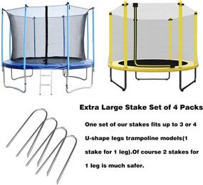 img 1 attached to 🛡️ ZhenT 4-Pack Jumbo 12’’x3.3’’x0.37" Outdoor Trampoline Safety Ground Anchor Galvanized