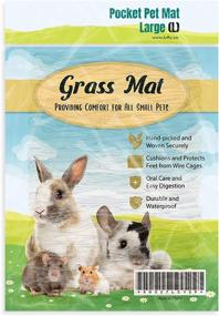 img 4 attached to 🐇 SunGrow Rabbit Seagrass Mat: Handmade Hay Mat, Natural Chew Toy for Rabbits, 11” x 7.8”, 1-Pack