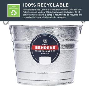 img 3 attached to Behrens 5 Qt. Hot Dipped Steel Pail: Durable and Versatile Utility Bucket