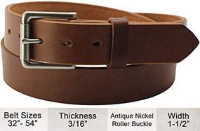 img 3 attached to 🐂 Premium Bullhide Belts: Smooth Leather for Long-Lasting Durability in Inches