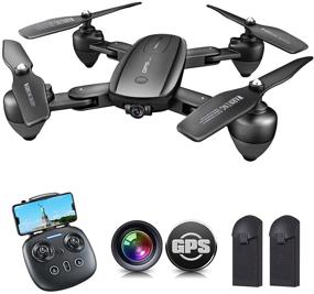 img 4 attached to Zuhafa T5 Drone: 4K Camera, GPS Return, 5GHz FPV, 40 Minutes Flight, Follow Me - Perfect Quadcopter for Adults with 2 Batteries