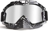 🔍 dirt bike atv goggles qm-stvr motorcycle goggles uv motocross goggles anti fog riding offroad goggles with nose cover, dirtbike fox goggles over glasses skiing goggle logo