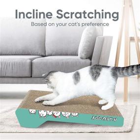 img 2 attached to 🐾 Aibuddy Cat Scratcher: Reversible Cardboard Lounge Bed with Ball Toy Catnip - Superior Quality & Construction [45x24x8.5 cm]