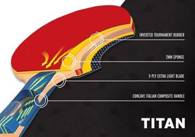 img 2 attached to 🏓Стига Турнирного качества теннисная ракетка Titan: Кристальная технология, Накладка отвержденная для скорости, 2мм поролон, Итальянская эргономичная рукоятка.