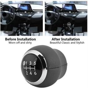 img 1 attached to Black Manual 6-Speed Gear Shift Knob Replacement - Ball Head Gear Stick Shift Level Knob