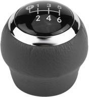 black manual 6-speed gear shift knob replacement - ball head gear stick shift level knob logo