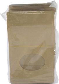 img 1 attached to Small (5 1/8"W x 8 1/8"H) Natural Kraft Stand-up Zip Pouch with Window - 50 Pack
