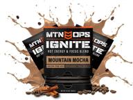 ☕️ mtn ops hot ignite energy drink mix - mountain mocha trail packs, supercharged focus enhancer logo