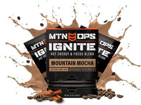 img 4 attached to ☕️ MTN OPS Hot Ignite Energy Drink Mix - Mountain Mocha Trail Packs, Supercharged Focus Enhancer