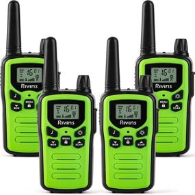 img 4 attached to 📻 Ultimate Walkie Talkies for Adult Outdoor Adventures - 4 Pack Long Range FRS Radios with LCD Display, LED Flashlight & VOX Scan - Ideal for Biking, Hiking, Camping (Green)