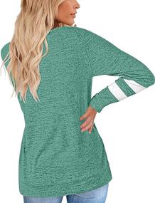 img 2 attached to Womens Sweaters Striped Crewneck Sweatshirts Outdoor Recreation for Hiking & Outdoor Recreation Clothing